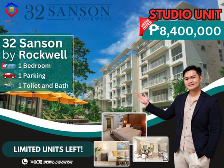 Studio Unit Condo at 32 Sanson by Rockwell