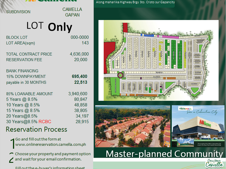 143 sqm Residentail Lot For Sale in Gapan Nueva Ecija