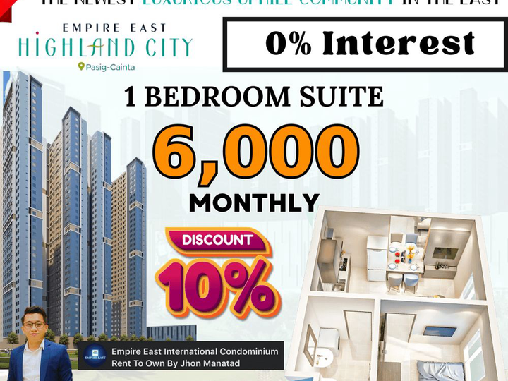 EMPIRE EAST HIGHLAND CITY 1-bedroom Condo For Sale in Cainta Rizal