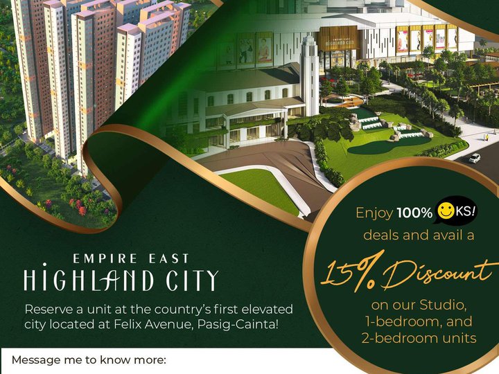 1-Bedroom preselling condo in Pasig Cainta 11K monthly NO DOWN PAYMENT
