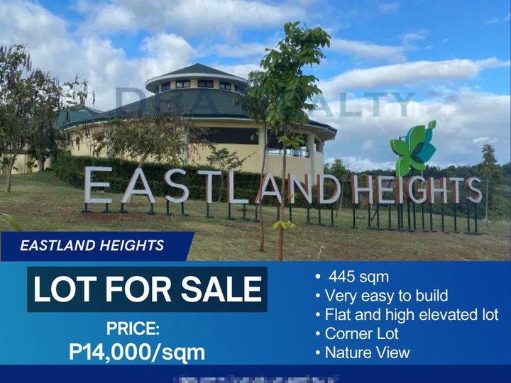 445 sqm Lot For Sale in Eastland Heights Antipolo City Rizal