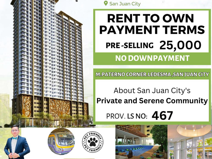 Mango Tree Residences 45sqm 2-bedroom rent to own For Sale in San Juan