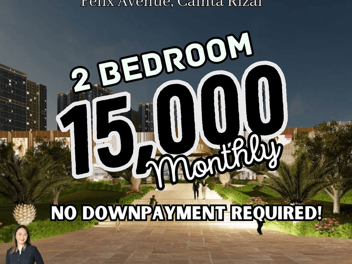 15k Monthly 45.00 sqm 2-bedroom Condo For Sale in Cainta Rizal