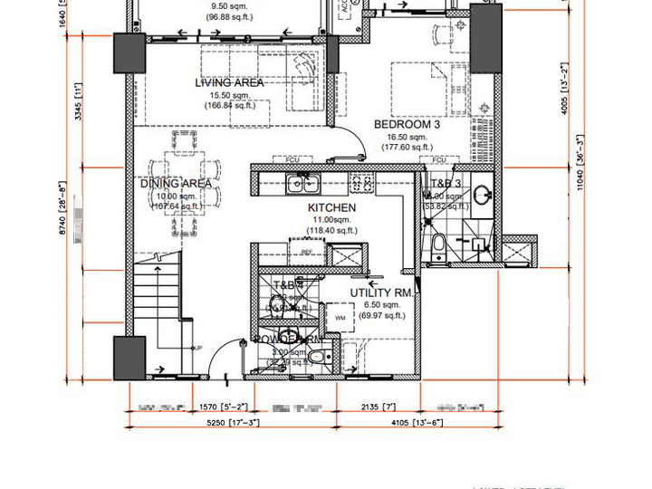 SPACIOUS BIG CUT UNITS 3BR LOFT TYPE CONDO WITH UTILITY ROOM THE ERIN HEIGHTS BY DMCI HOMES