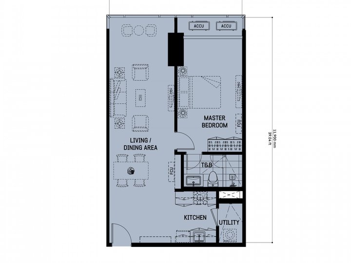 Gentry Residences Makati 1 Bedroom w/parking