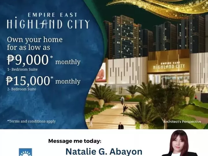 9,000 monthly Rent to own Condo Unit
