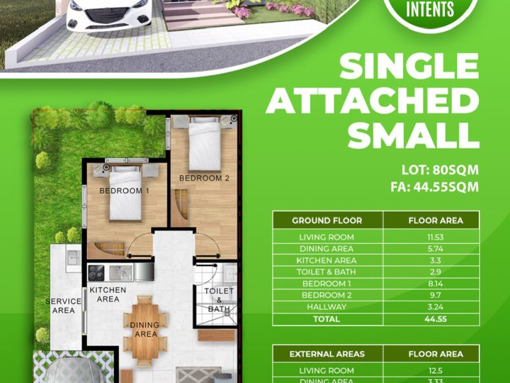2-bedroom Single Attached House For Sale in Minglanilla Cebu