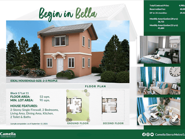 Bella House and Lot For Sale