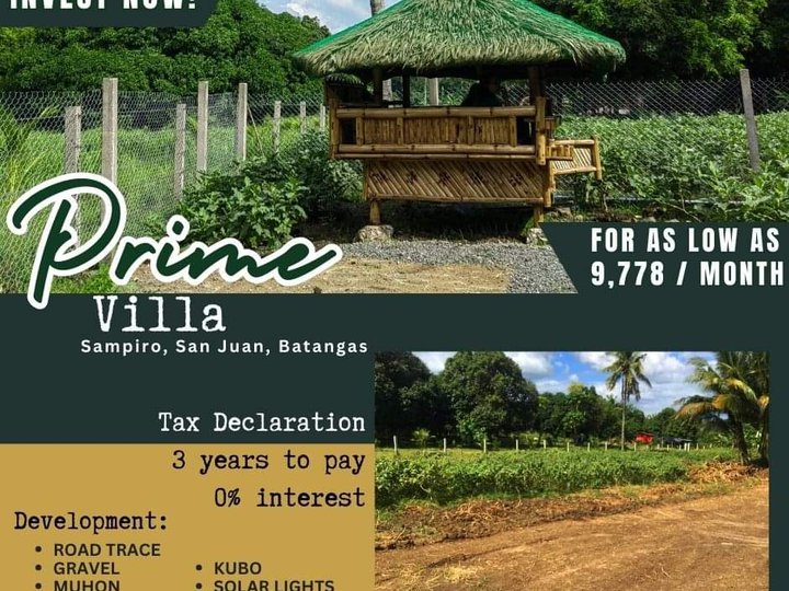 150 sqm For sale in San Juan Batangas with free fencing and Kubo