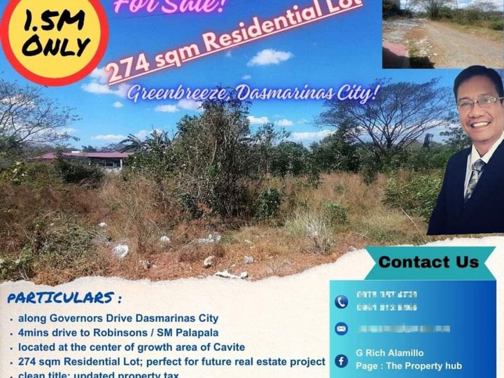 274sqm Residential Lot in Dasmarinas City