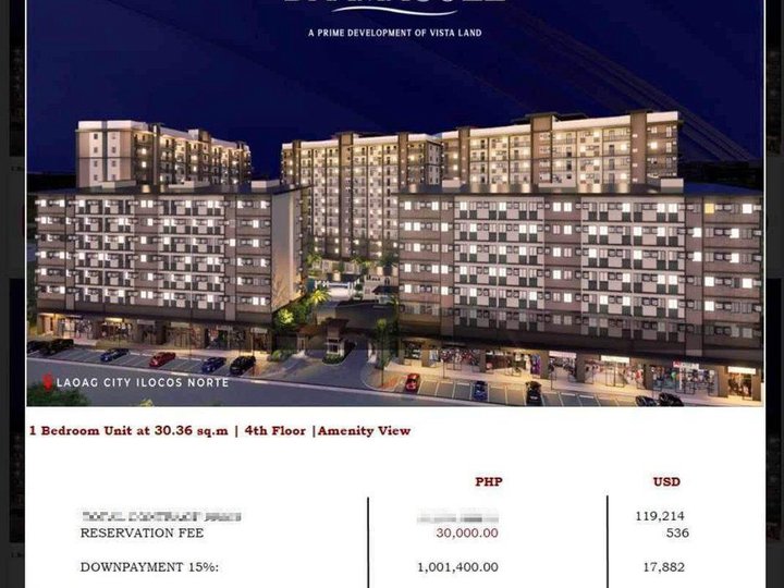 36.00 sqm 1-bedroom Condo For Sale in Laoag Ilocos Norte