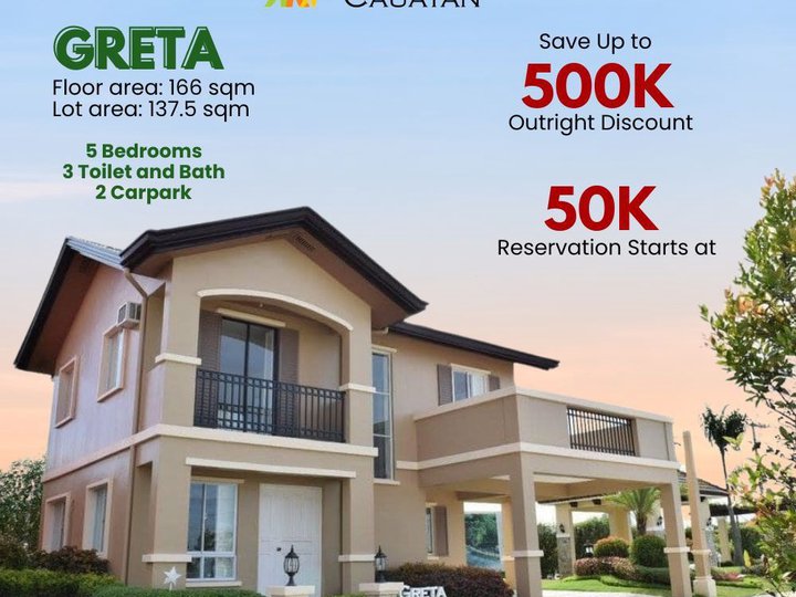 Grande House and lot in Cauayan City 5 Bedroom Greta 500k Discount