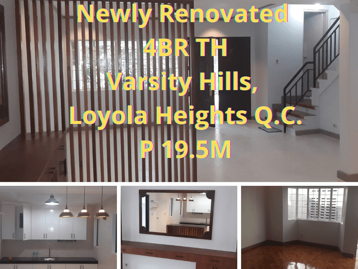 Newly renovated TH for sale in Varsity Hills, Loyola Heights Q.C