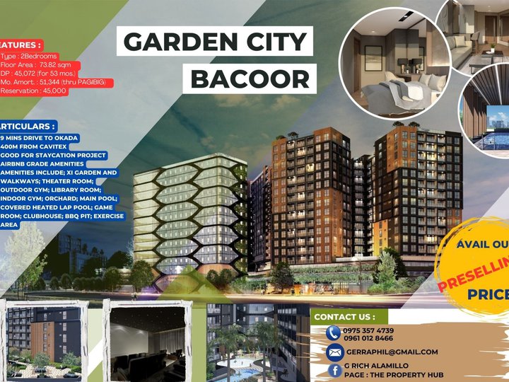 73.82 sqm 2BR Condominium Units in Garden City, Bacoor