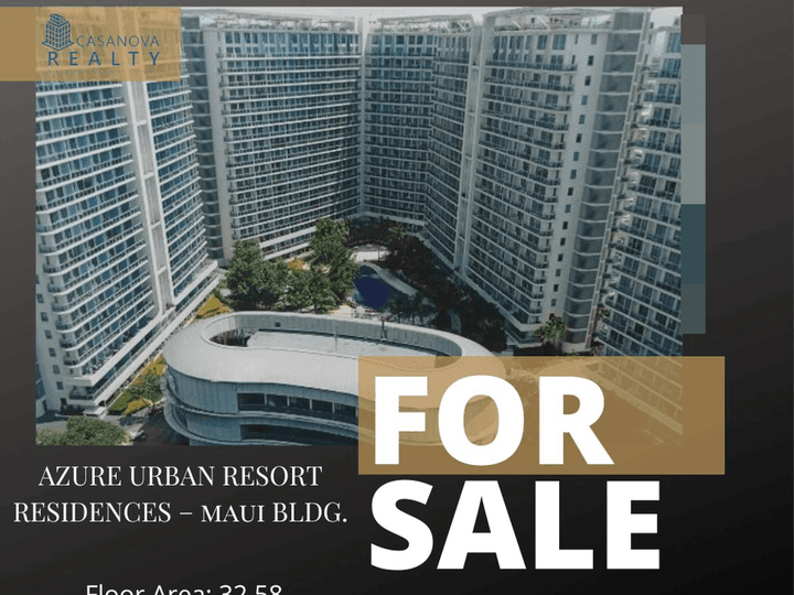 32.58 sqm Azure Urban For Sale in Paranaque Metro Manila