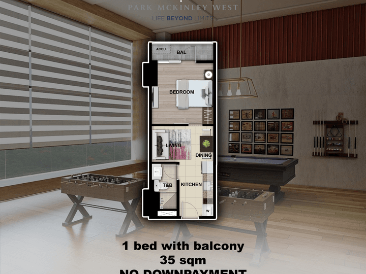 35.00 sqm 1bedroom Condo For Sale Park Mckinley West Bgc The Fort