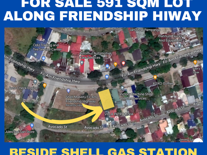 591Sqm Commercial Lot Along Friendship Hiway Beside Shell Gas Station