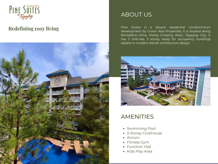 23.79 sqm studio unit Condo For Sale in Tagaytay Cavite