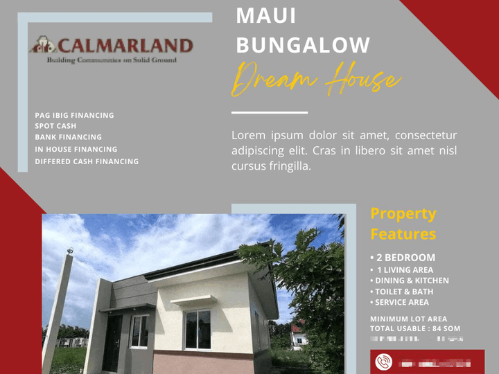 Clustered Bungalow House Model : MAUI READY FOR OCCUPANCY 25k Reservation Fee | Pwede na lipatan