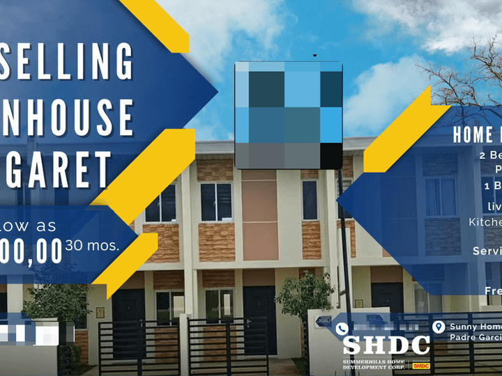 Two-story Townhouses For Sale in Padre Garcia Batangas