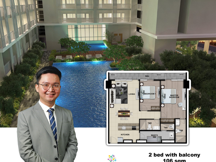 Bgc condo for sale 2 bedroom 106 sqm Megaworld Fort Bonifacio Taguig