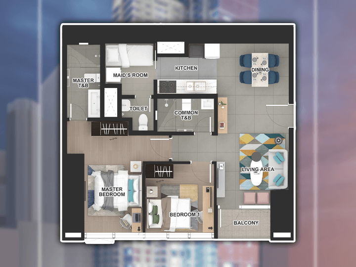 80.50 sqm 2-bedroom Uptown Modern Preselling Residential Condo For Sale in BGC Taguig