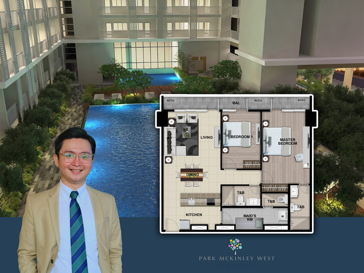 Preselling 2-bed 106sqm Park Mckinley West condo for sale The Fort bgc