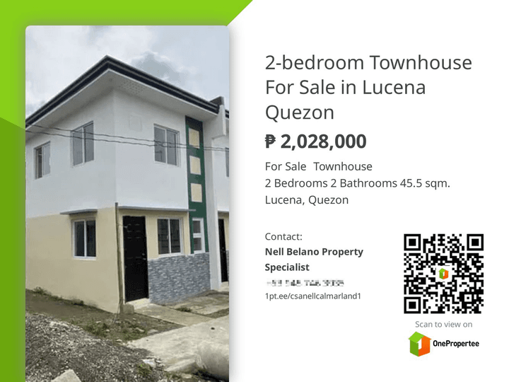 2-bedroom Townhouse For Sale in Lucena Quezon