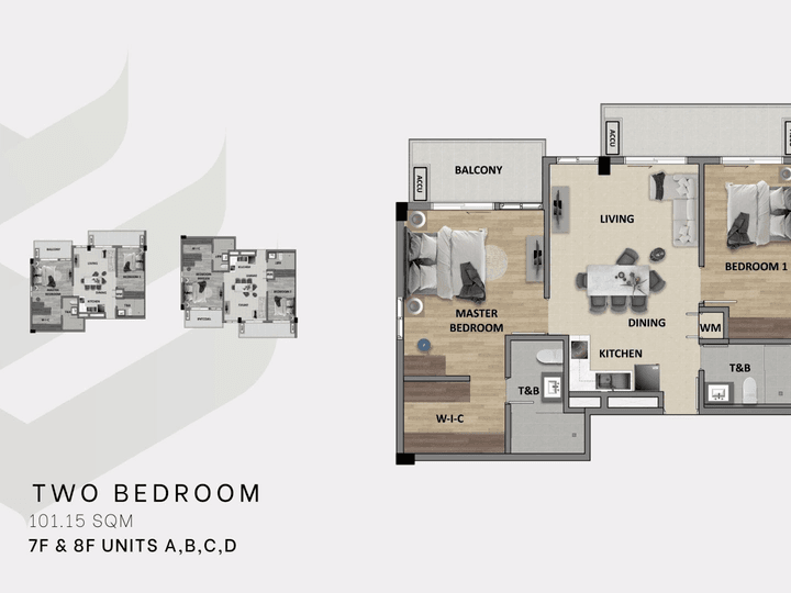 101.15 sqm 1-bedroom Condo For Sale in Baguio City Economic Zone