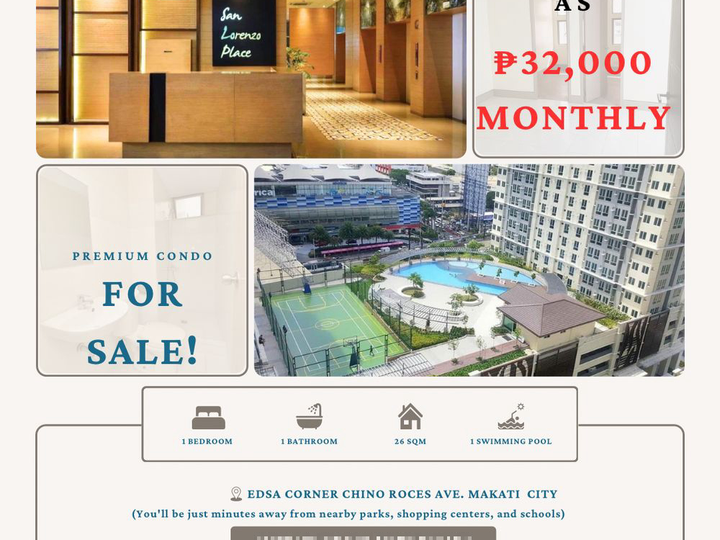 10% DOWNPAYMENT LIPAT AGAD | 1 BEDROOM READY FOR OCCUPANCY | PHYSICALLY CONNECTED TO MRT MAGALLANES