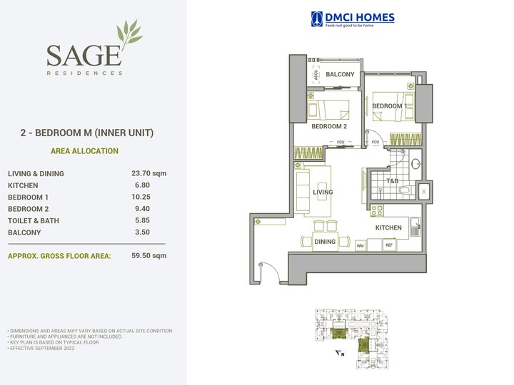 Pre-selling 59.50 sqm 2BR Sage Residences Condo in Mandaluyong