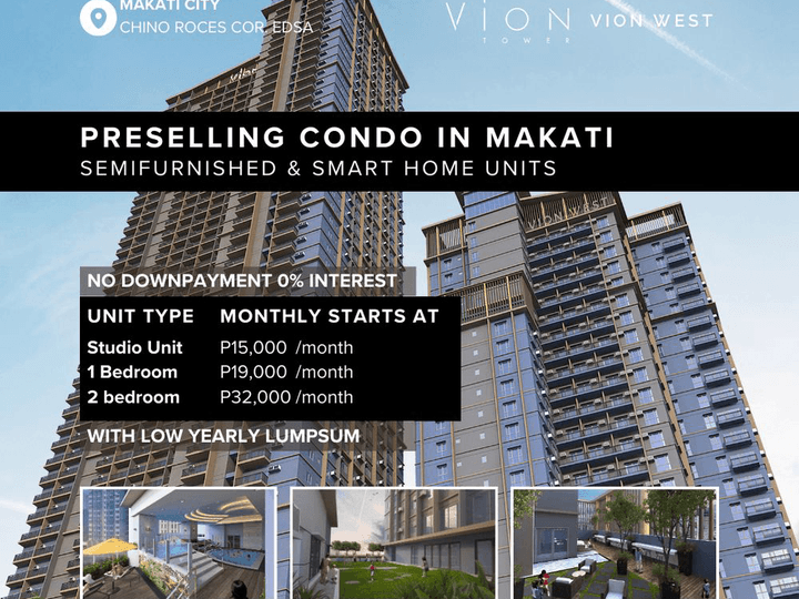 Pre-selling 58.00 sqm 2-bedroom Condo For Sale in Makati Metro Manila