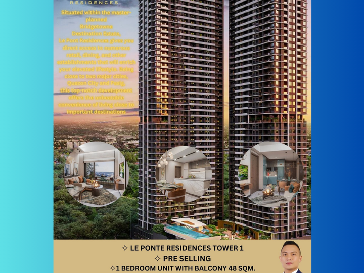 Affordable Monthly Condominium PRE SELLING at php17,000 LE PONTE