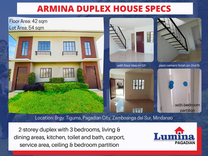 Armina Duplex with 3 Bedrooms for Sale in Lumina Pagadian