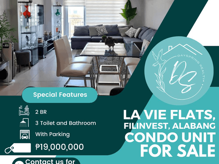 2 Bedrooms Condominium For Sale in La Vie Flats, Filinvest, Alabang