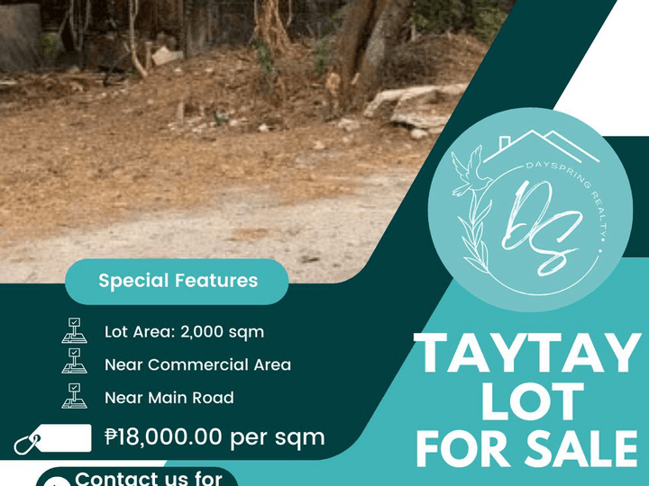 2000 sqm Lot For Sale in Taytay, Rizal