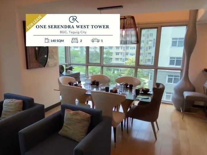 For Lease 2 Bedroom (2BR) | Fully Furnished Condo Unit at One Serendra West Tower, BGC Taguig