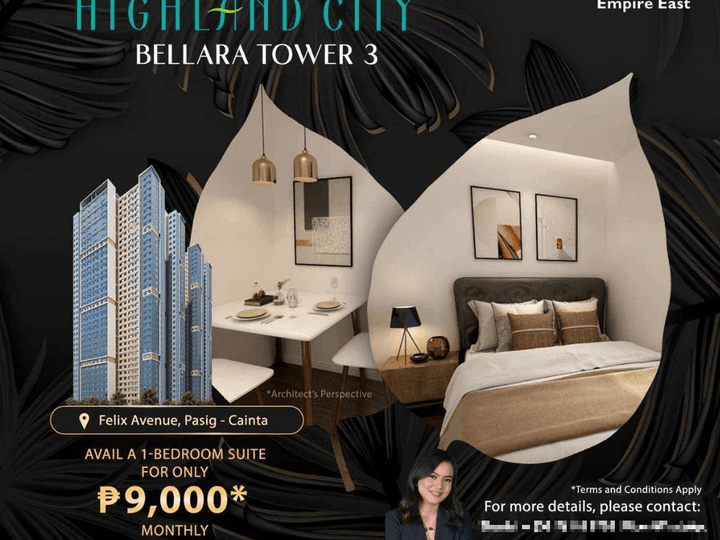 1BR 9K MONTHLY IN PASIG-CAINTA | NO REQUIRED DP