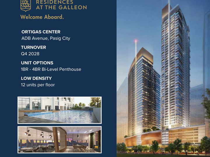 Luxury Condo for sale in Pasig City Galleon Residences by Ortigas Land