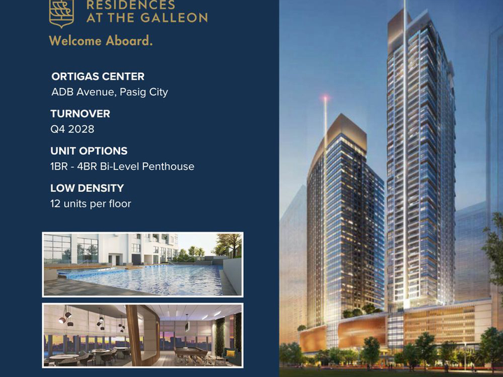 69sqm 1 Bedroom Condo in Pasig City for Sale Residences at the Galleon