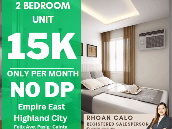 2bedroom No Downpayment Rent to Own Pasig-Cainta Empire East Highland