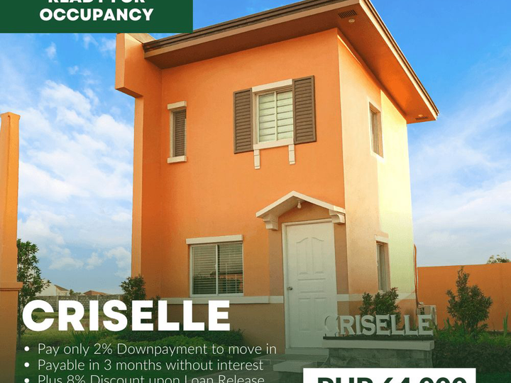 2BR Ready For Occupancy House For Sale in Camella  Bacolod South