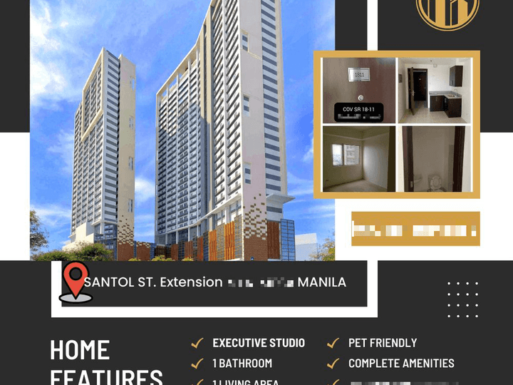 23.42 STUDIO UNIT|LAST UNIT LEFT|NEAR SM STA.MESA|LRT V-MAPA|PET FRIENDLY|