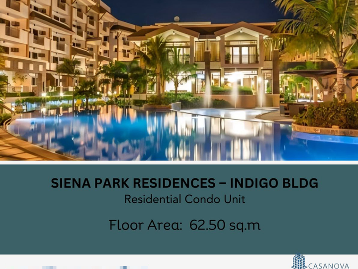 62.50 sqm SIENA PARK RESIDENCES Condominium For Sale in Paranaque