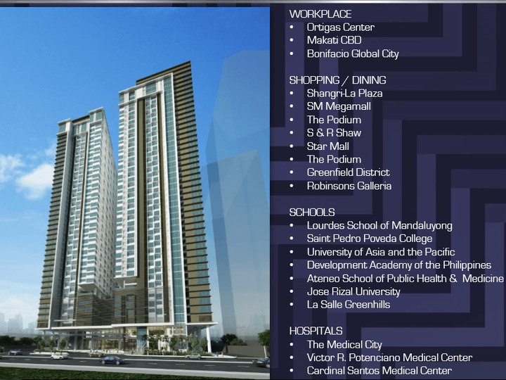 STUDIO 1BR 2BR Condo for SALE in The Paddinton Place Mandaluyong!