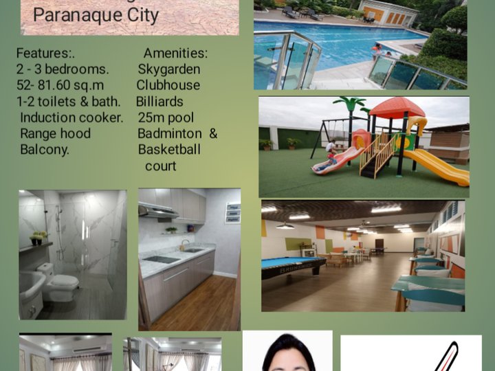 52.00 sqm 2-bedroom Condo For Sale in Parañaque Metro Manila