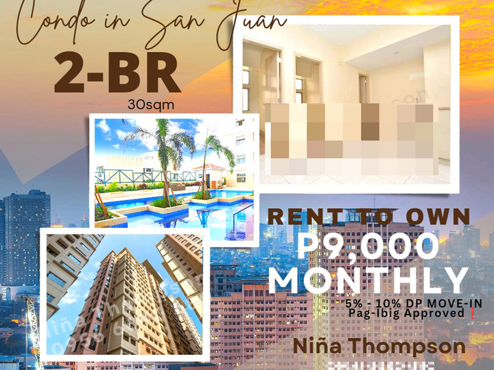 9K MONTHLY RFO 2-BR CONDO for sale in San Juan PAG-IBIG APPROVED