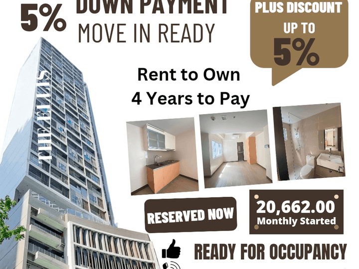 4 Years to Pay : Ready for Occupancy | Rent to Own Condo