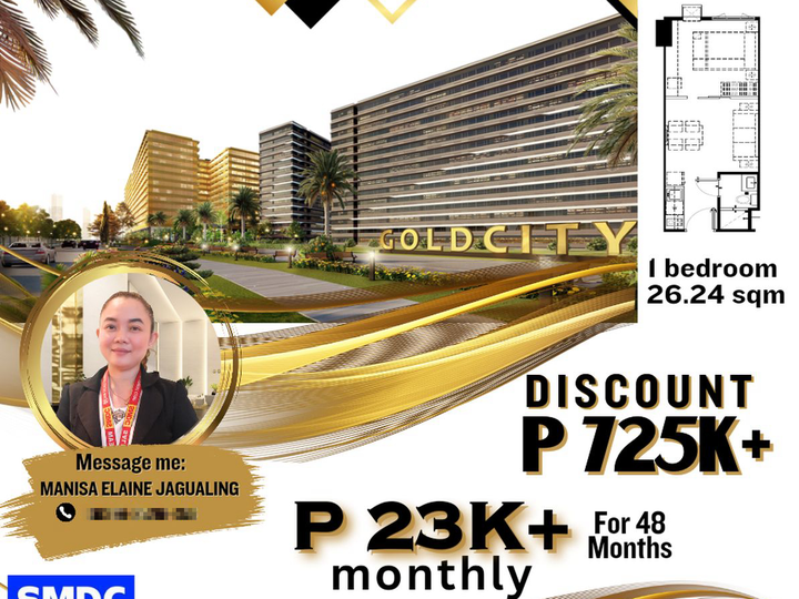 25.42 sqm 1-bedroom Condo For Sale in Paranaque Metro Manila