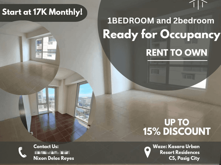 Pet Friendly RFO 1BR 17K MONTHLY Condo Pasig Rent Own Ortigas Megamall